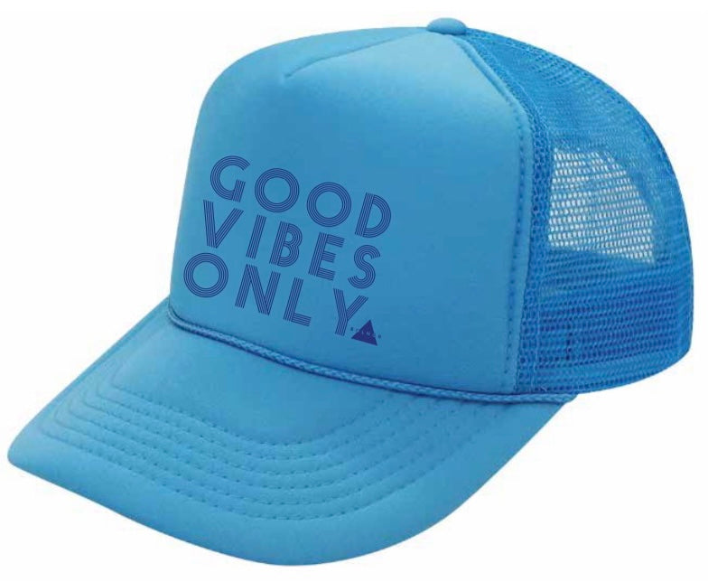 New Good Vibes Only Trucker Hat - Blue